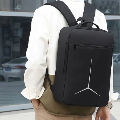 Classic Geometric Print Laptop Backpack Durable Waterproof Rucksack, Spacious Storage for Businessmen Students Everyday Use