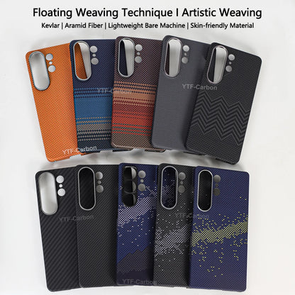 YTF For Samsung Galaxy S26 Ultra Aramid Fiber phone case for magnetic S26 plus Thin Luxury S26 cover protective Kevlar case