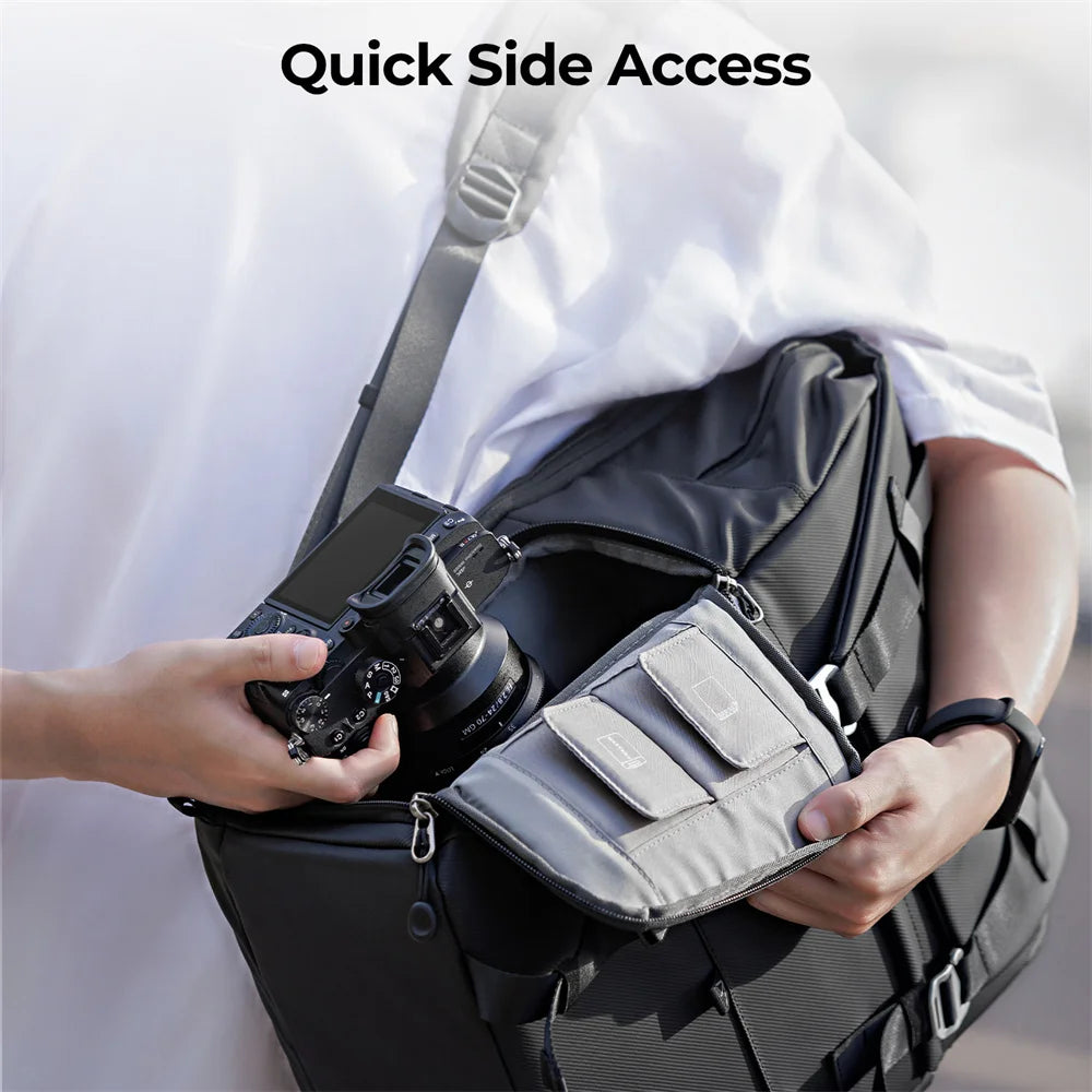 K&F CONCEPT Photography Professional Camera Backpack Outdoor Travel Bag Can Carry Tripod Ergonomic Design For Sony Canon Nikon