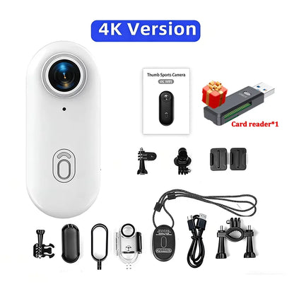 Mini 4K Pocket Magnetic POV Vlog Cam Portable Body Chest Recorder Wireless WiFi Waterproof Action Camera Helmet Bicycle Sports