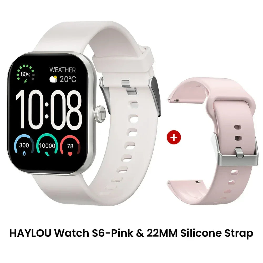 HAYLOU Watch S6 Smartwatch 2.01" HD Display Smart Watch Bluetooth Voice Callings IP68 Waterproof Fitness Tracking Smartwatch - Urbizia