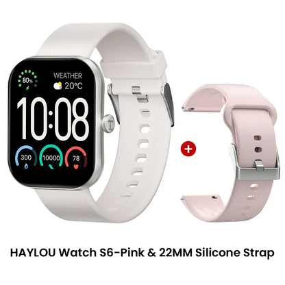 HAYLOU Watch S6 Smartwatch 2.01" HD Display Smart Watch Bluetooth Voice Callings IP68 Waterproof Fitness Tracking Smartwatch - Urbizia