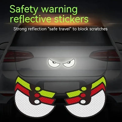 2pcs Car Demon Eye Reflective Stickers Motorcycle Improve Vehicle Visibility At Night And Driving Safety