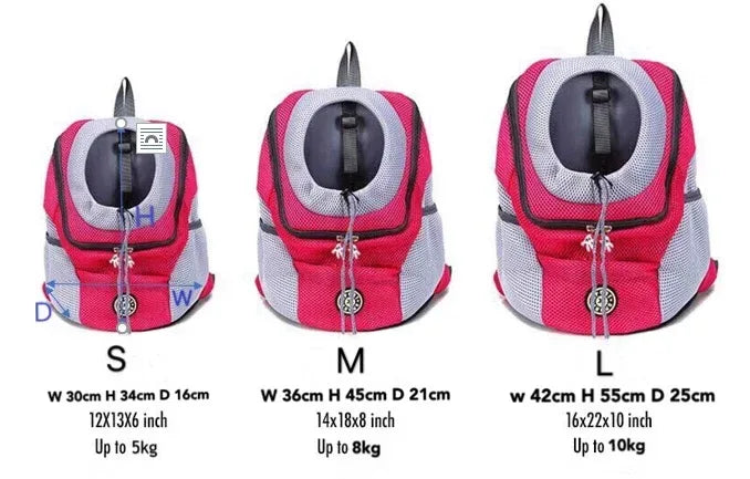 Outdoor Pet Dog Carrier Bag Portable Travel Backpack Front Bag Double Shoulder Mesh Backpack Head Carrying Bags For Cat - Urbizia
