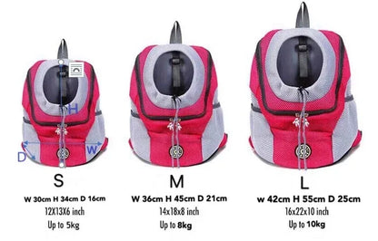 Outdoor Pet Dog Carrier Bag Portable Travel Backpack Front Bag Double Shoulder Mesh Backpack Head Carrying Bags For Cat - Urbizia