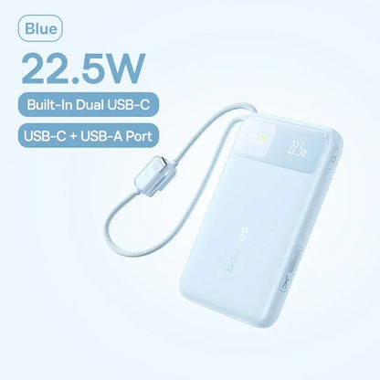 Baseus 10000mAh 22.5W Dual USB-C Cable Power Bank