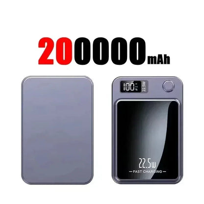 VIVO 500000mAh Magnetic Power Bank PD22.5W Wireless Fast Charging Large Capacity External Battery For iPhone Huawei Samsung