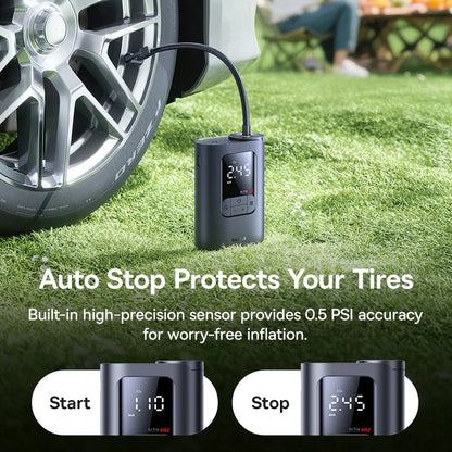 Baseus GoTrip VA1 Max Car Air Pump 150PSI Portable Air Compressor 7500mAh Electric Car Tire Inflator for Motorcycle Bicycle Ball Air Pump