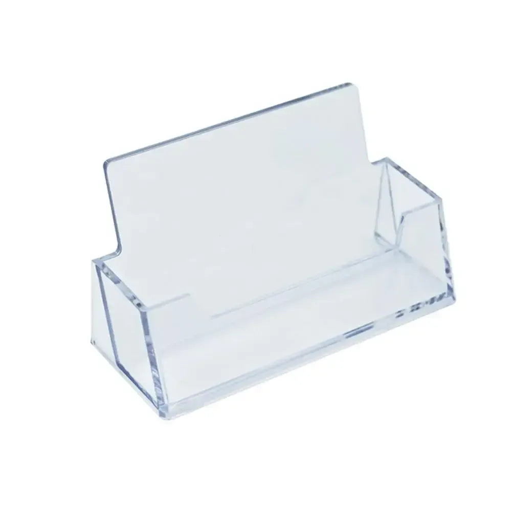 Clear Business Card Holder Organizer Office Desk Display Stand Memo Counter Accessories Tabletop Business Card Holder Case Box - Urbizia