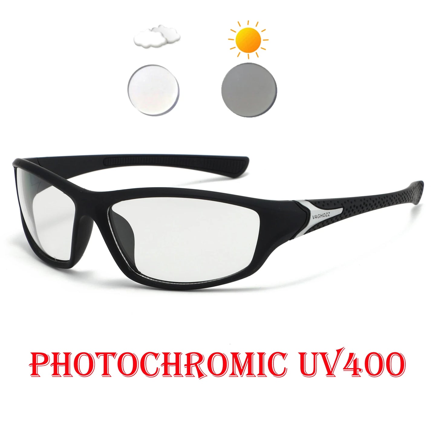 New Photochromic UV400 Hiking Cycling Sunglasses Men Women Outdoor Bicycle Sun Glasses Running Eyewear Sports Bike Goggles