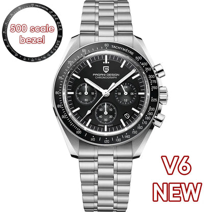 PAGANI DESIGN 2026 New V5 PD1701 Men's Watches Luxury Quartz Watch Men Sport Speed Chronograph AR Sapphire Glass 100M Waterproof