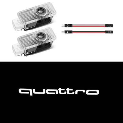Car LED Door Lamps Welcome Projector Lights for Audi Sline RS Quattro