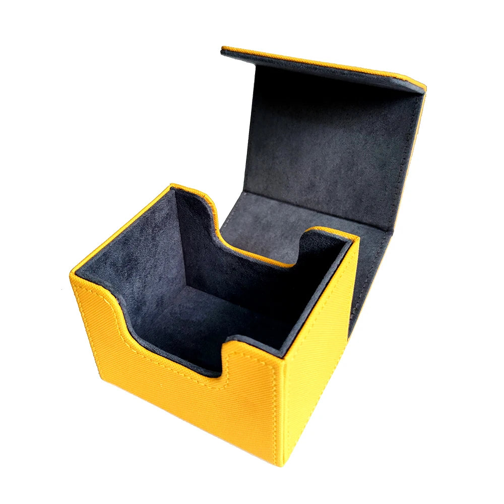 Premium Pu Leather Card Storage Box Large Capacity Sleek Minimalist Style For Sport Cards  Game Decks Durable Portable Organizer