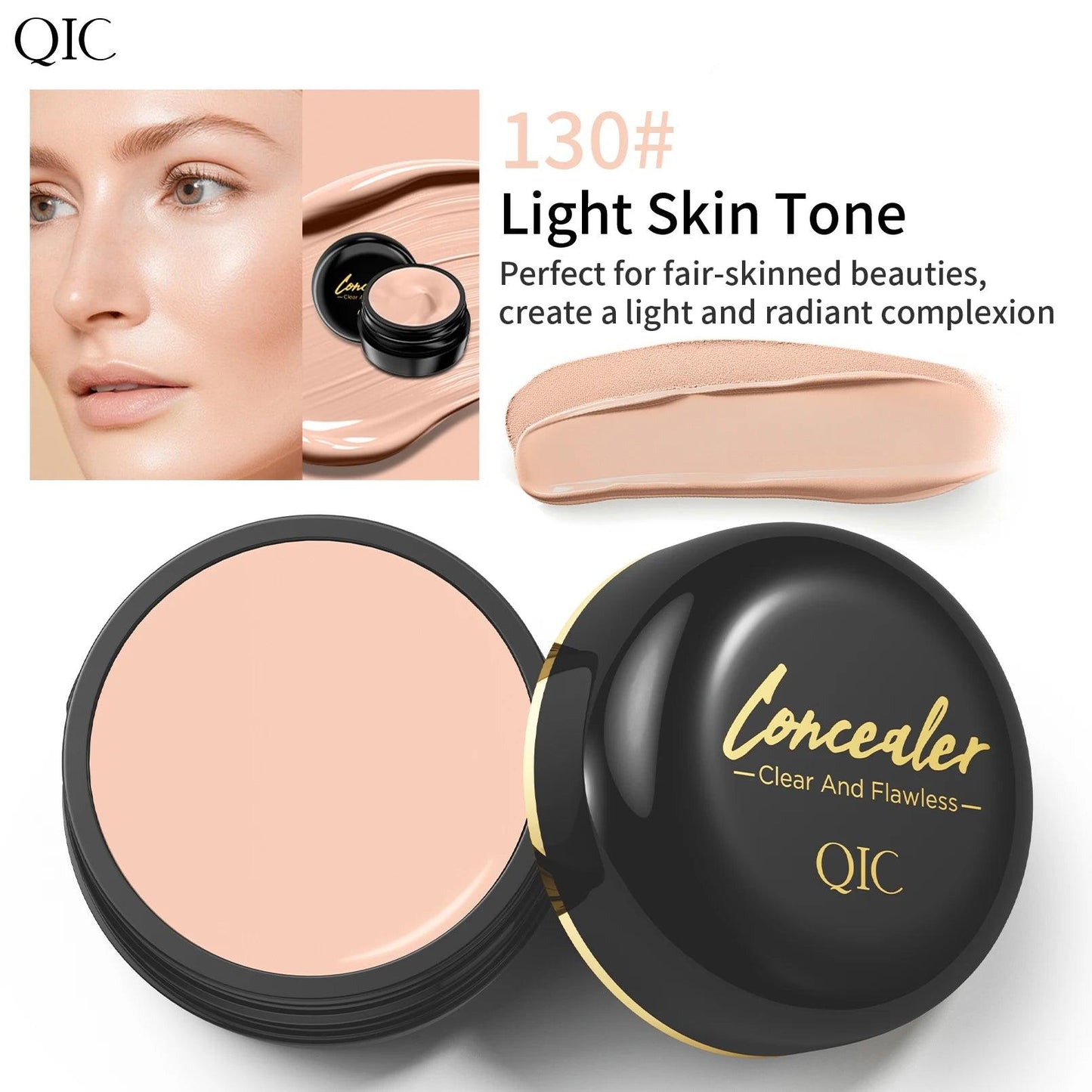 Waterproof Full Coverage Concealer for Tattoos, Scars - Natural Finish Foundation for All Skin Tones & Types