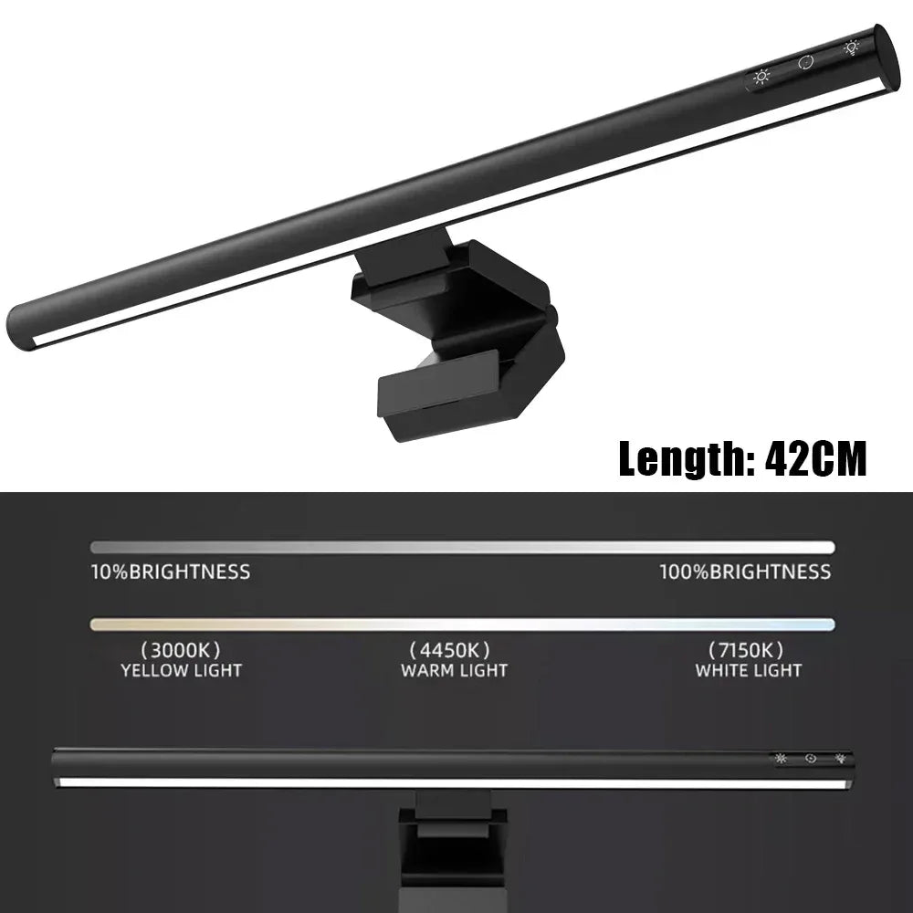 USB Stepless Dimming Screen Hanging Lights Curved Screen Monitor Light Bar RGB Background Atmosphere Desk Lamp Monitor Light Bar - Urbizia