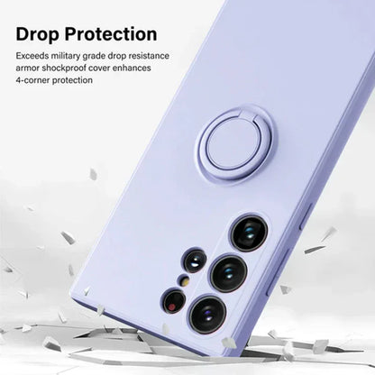 Silicone Ring Holder Kickstand Case for Samsung Galaxy