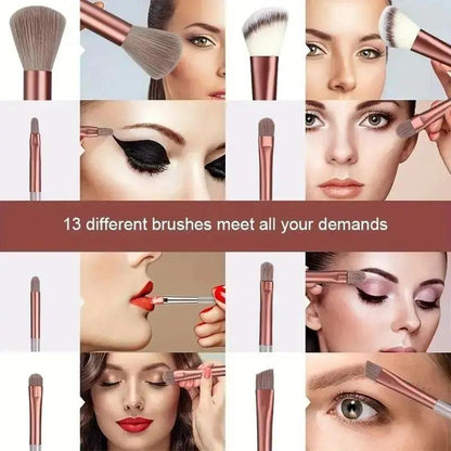 Professional 13–16Pcs Makeup Brush Set with Bag