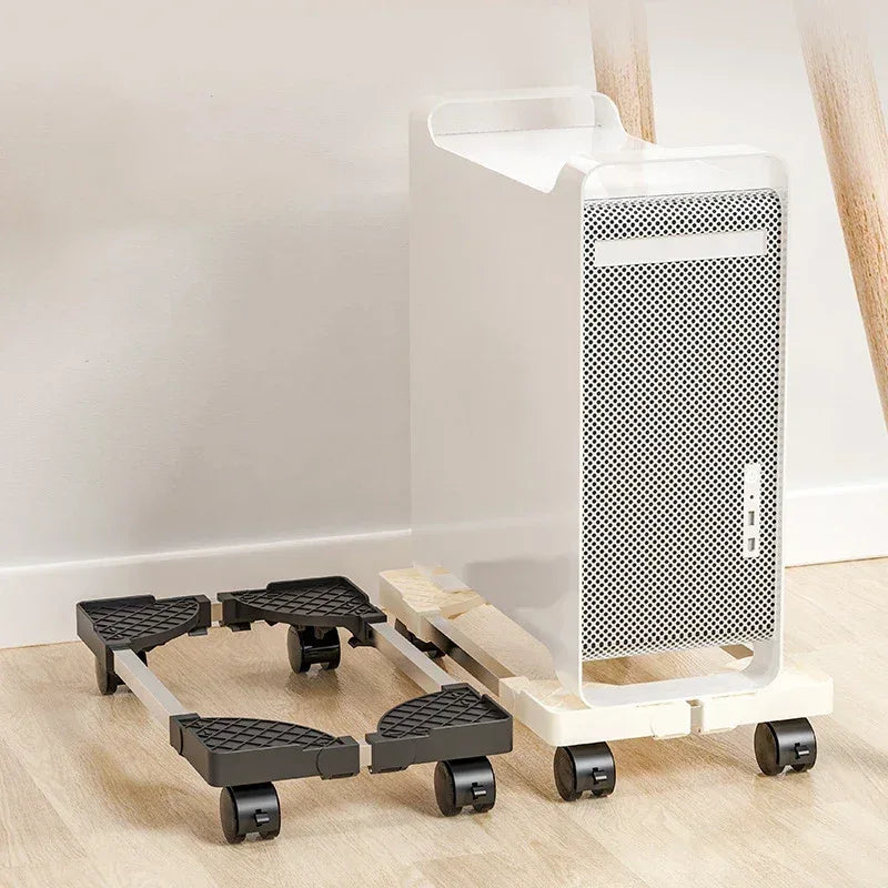 Computer Tower Stand, Adjustable Mobile CPU Stand, CPU Holder PC Tower Stand with Rolling Caster Wheels, Pc Floor Riser Stand - Urbizia