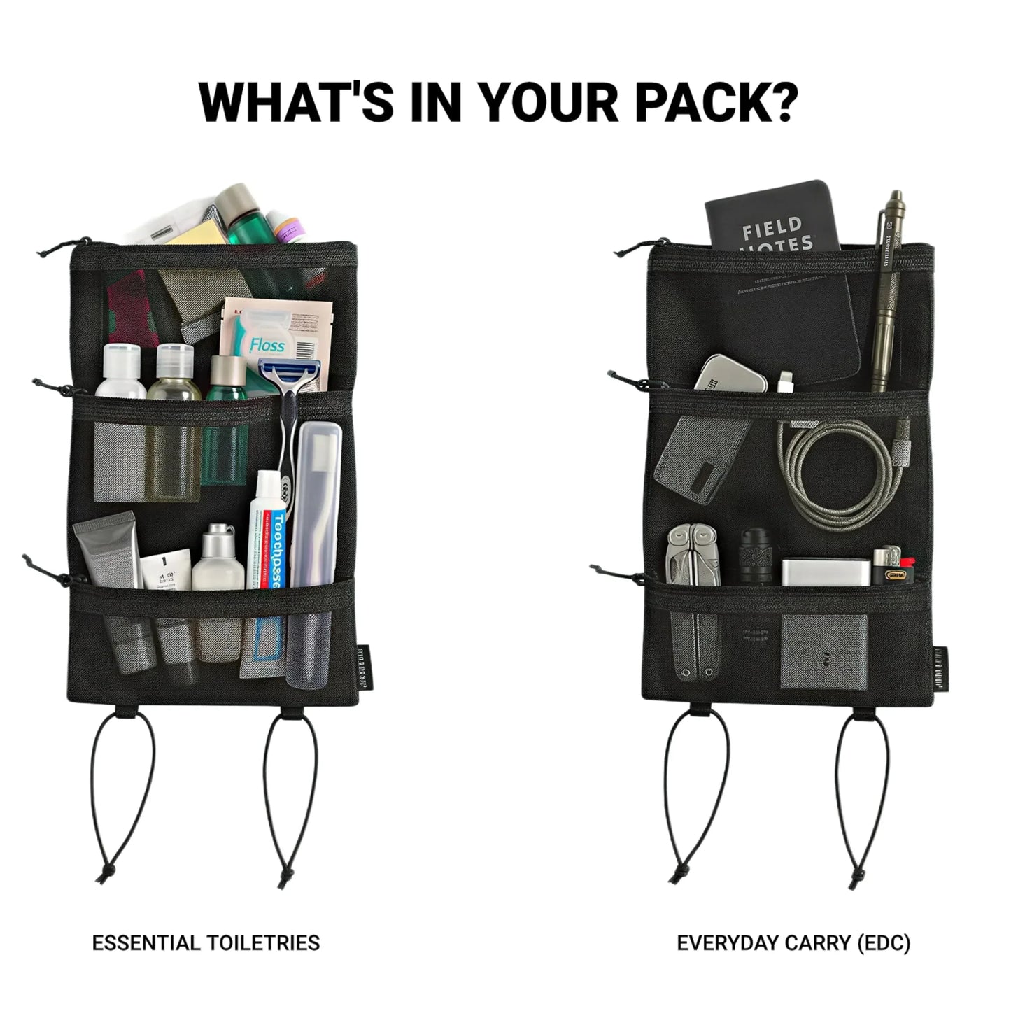 HODRGEAR Ultralight Toiletries Organizer UHMWPE Gridstop | 35g Roll-Up Mesh Pouch | YKK Zippers | Hiking & EDC Storage UL GEAR - Urbizia