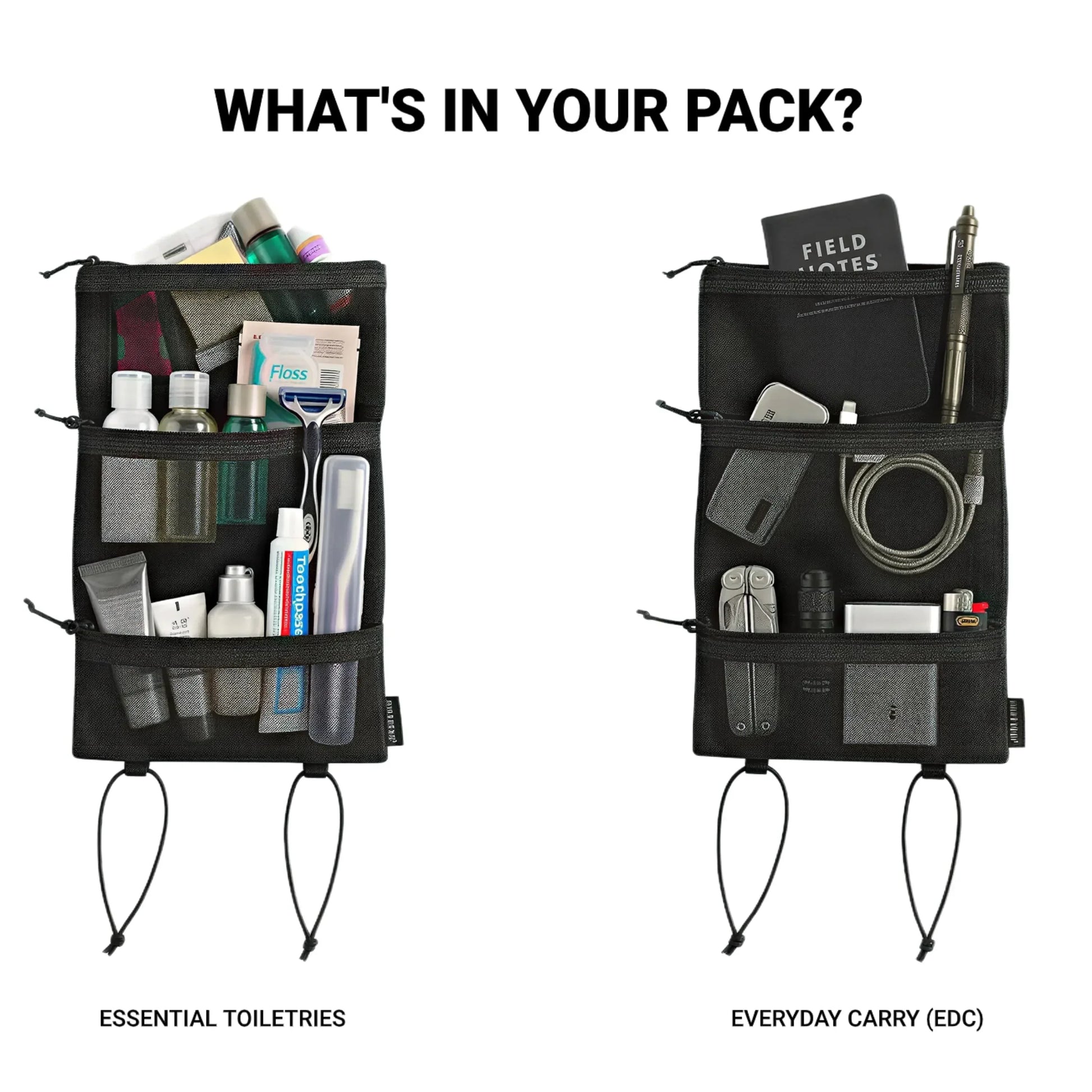 HODRGEAR Ultralight Toiletries Organizer UHMWPE Gridstop | 35g Roll-Up Mesh Pouch | YKK Zippers | Hiking & EDC Storage UL GEAR - Urbizia