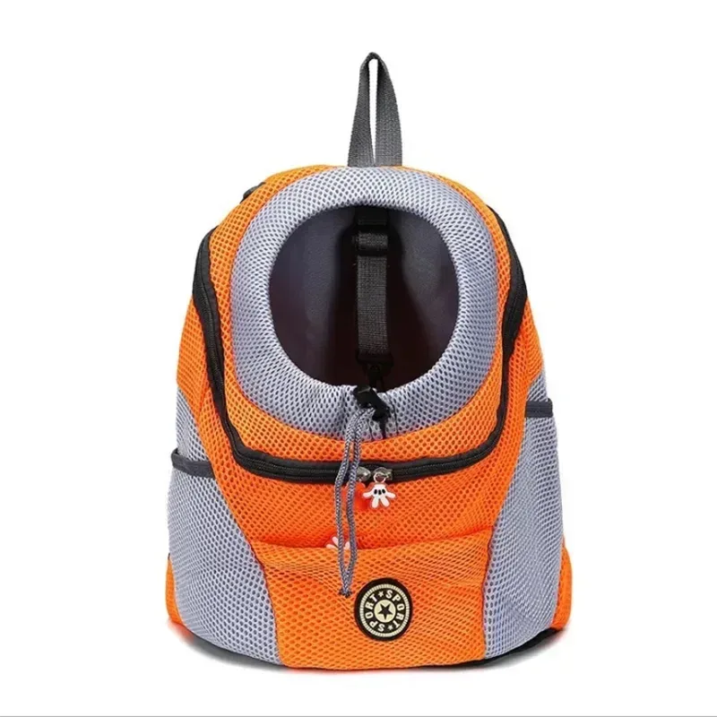 New Double Shoulder Portable Travel Backpack Outdoor Pet Dog Carrier Bag Pet Dog Front Bag Mesh Backpack - Urbizia