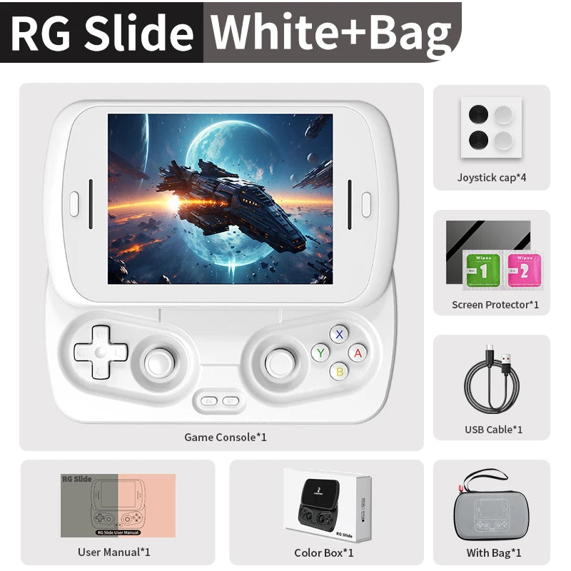ANBERNIC RG Slide Handheld Game Console 4.7" LTPS In-Cell Screen Android Unisoc T820 Portable AI WiFi Arcade Video Gaming Player