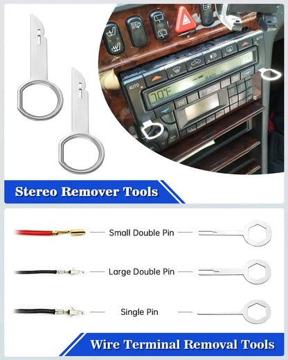19Pcs Trim Removal Tool, Car Panel Dashboard Door Audio Trim Removal Tool Kit, Auto Clip Pliers Fastener Remover Set