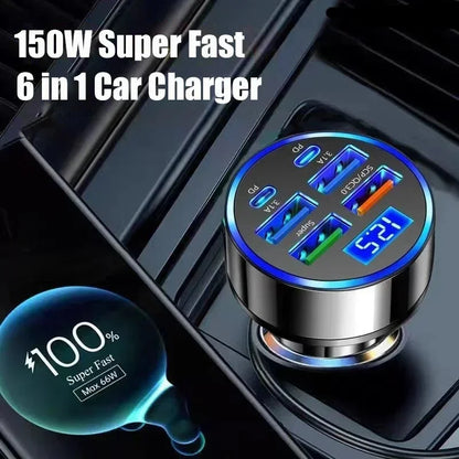350W Car Charger USB  PD QC3.0 USB C Car Phone Charger Type C Adapter for iPhone Samsung Huawei Xiaomi Quick Charge ﻿