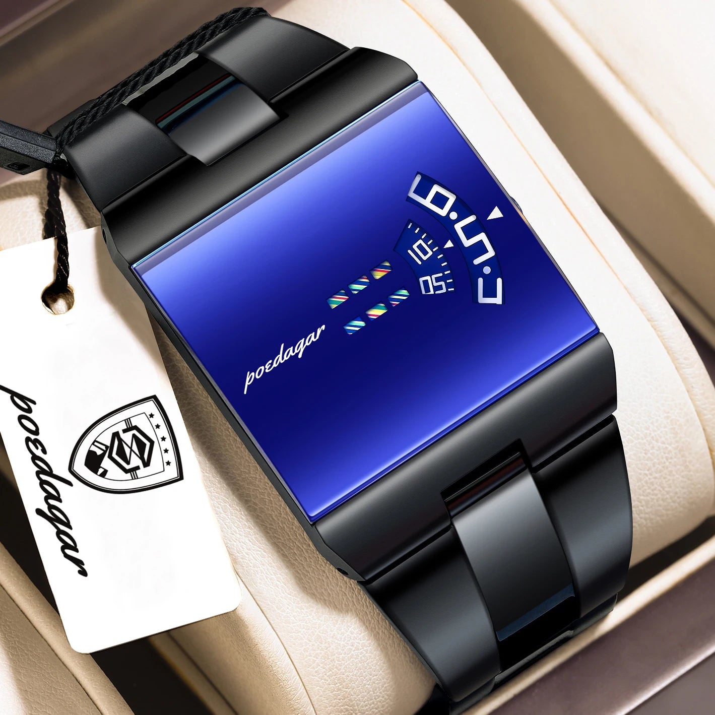 POEDAGAR Original Business Men Clock Stainless Steel Waterproof Elegant Man Wristwatch Quartz Casual Fashion Men's Watches Reloj
