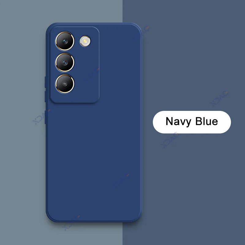 Luxury Dual Layer Cellphones Case Cover for VIVO V30 Lite V40 SE Lens Protection V30Lite V40SE Soft Square Liquid Silicone Armor
