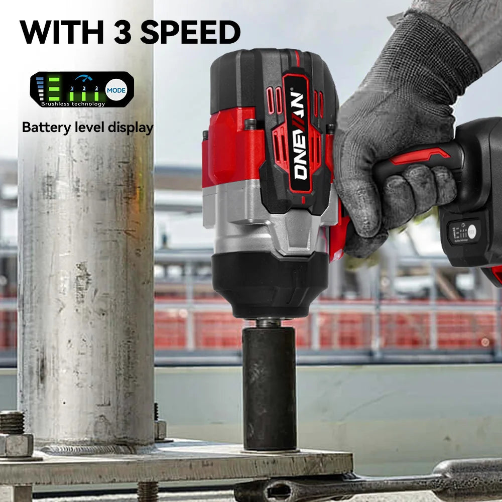 ONEVAN 8000RPM 2800N.M Brushless Electric Impact Wrench Cordless Car Repair Screwdriver Drill Power Tool For Makita Battery Pin