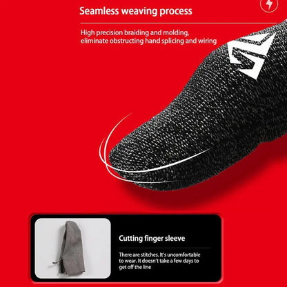2pcs Fingertip Sleeve Esports Gloves For PUBG Gamer Sweatproof Anti-slip Touch Screen Hand Grip Finger Cot Gaming Finger Cover