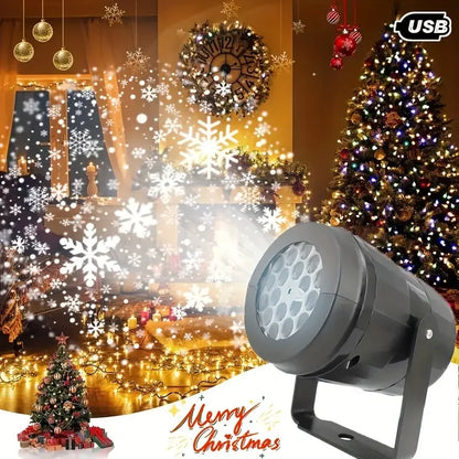 LED USB Snowflake Projector Light