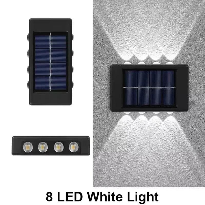 Solar Wall Light Outdoor,Waterproof LED Garden Fence Lamp,Solar Powered Wall Mount Decorative Lighting,Street Patio Landscape