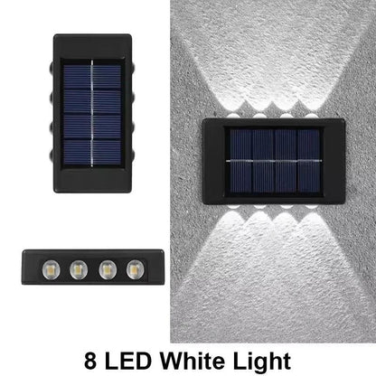 Solar Wall Light Outdoor,Waterproof LED Garden Fence Lamp,Solar Powered Wall Mount Decorative Lighting,Street Patio Landscape