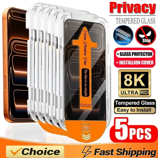 Privacy Screen Protectors For iPhone 18 Pro Max 18 Pro 18 17 Pro Max 16 16e 15 11 12 13 14 iPhone17 Pro16 Plus XR Tempered Glass