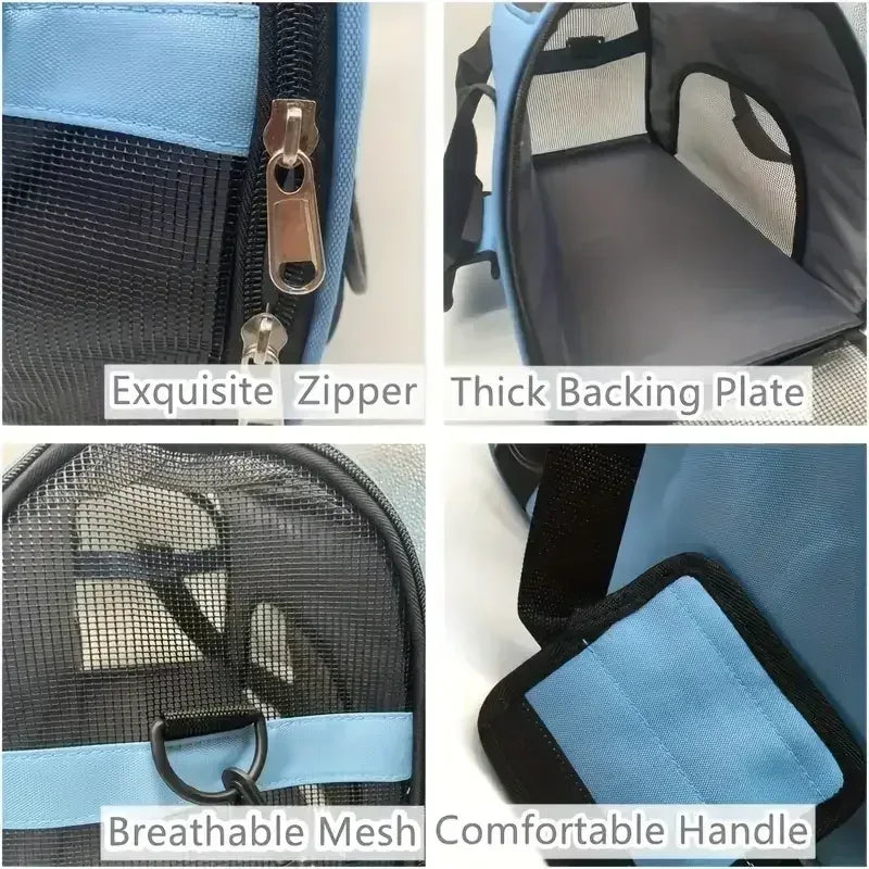 Cat Bags Portable Dog Carrier Bag Mesh Breathable Carrier Bags for Small Dogs Foldable Cats Handbag Travel Pet Bag Transport Bag - Urbizia