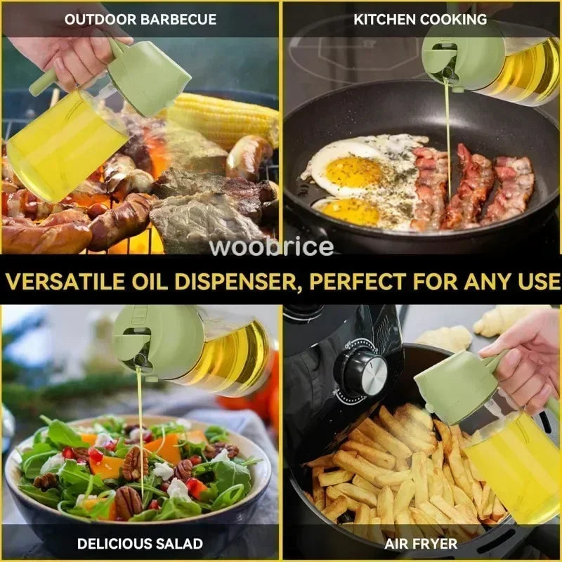 Dual Purpose Glass Oil Bottle Kitchen Spray Oil Sprayer Bottle Kitchen Oils Spray Can Leakproof Oil Spray Bottle Household