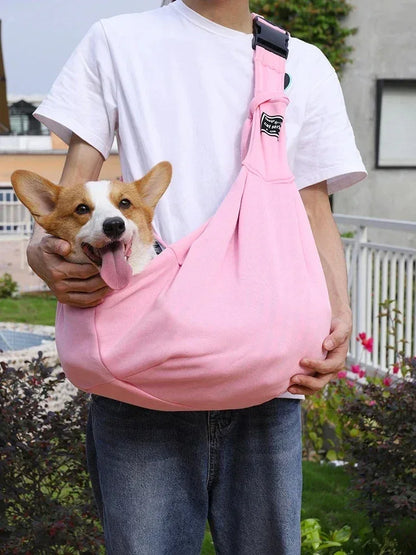 Adjustable Pet Dog Carrier Bag Outdoor Travel Puppy Single Shoulder Bags Dogs Comfort Sling Handbag Corgi Puppy Tote Pouch - Urbizia