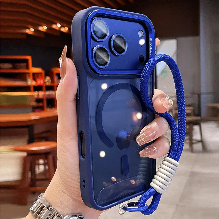 MagSafe Camera Bracket Wrist Strap Case for iPhone