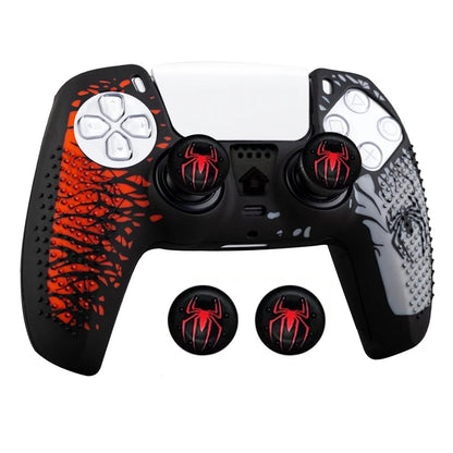 Anti-Slip Controller Skin Shell for PS5 Controller Silicone Cover Case with Rubber Thumb Grip Gaps and Touch Pad Sticker For PS5