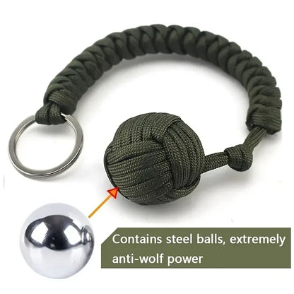 Paracord Monkey Fist Survival Keychain - Urbizia
