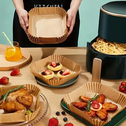 50 Pcs Non-Stick Air Fryer Baking Paper Liners