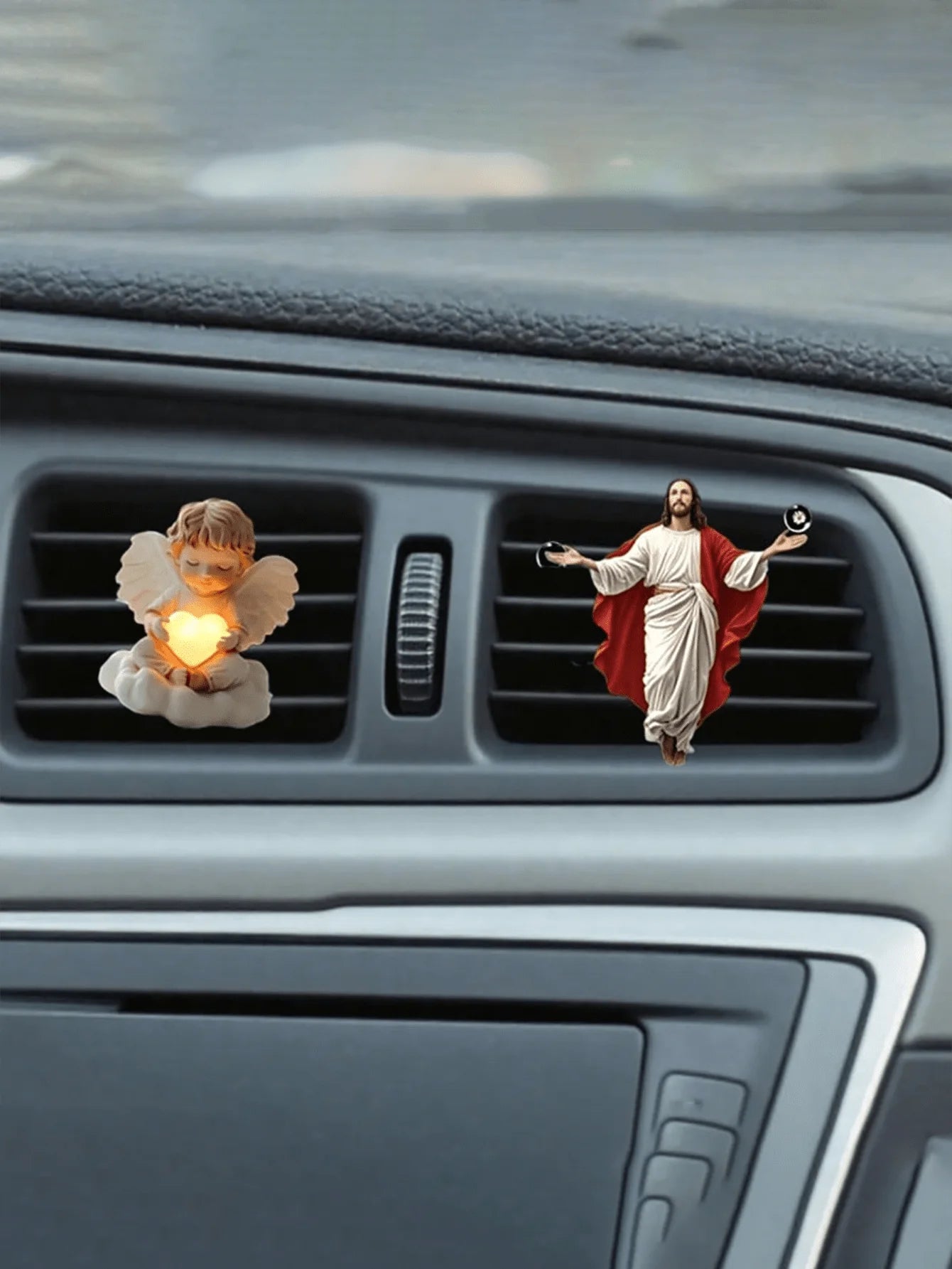 2pcs Angelic Car Air Vent Clip, Women's Car Decor, Cute Acrylic Car Air Freshener Vent Clip, Car Accessory