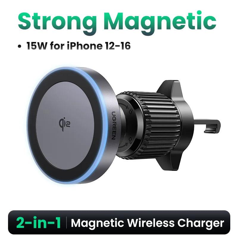 UGREEN Qi2.2 25W 15W Magnetic Car Phone Holder Wireless Charger Stand For iPhone 17 16 Pro Max Charging Magnetic Car Charger