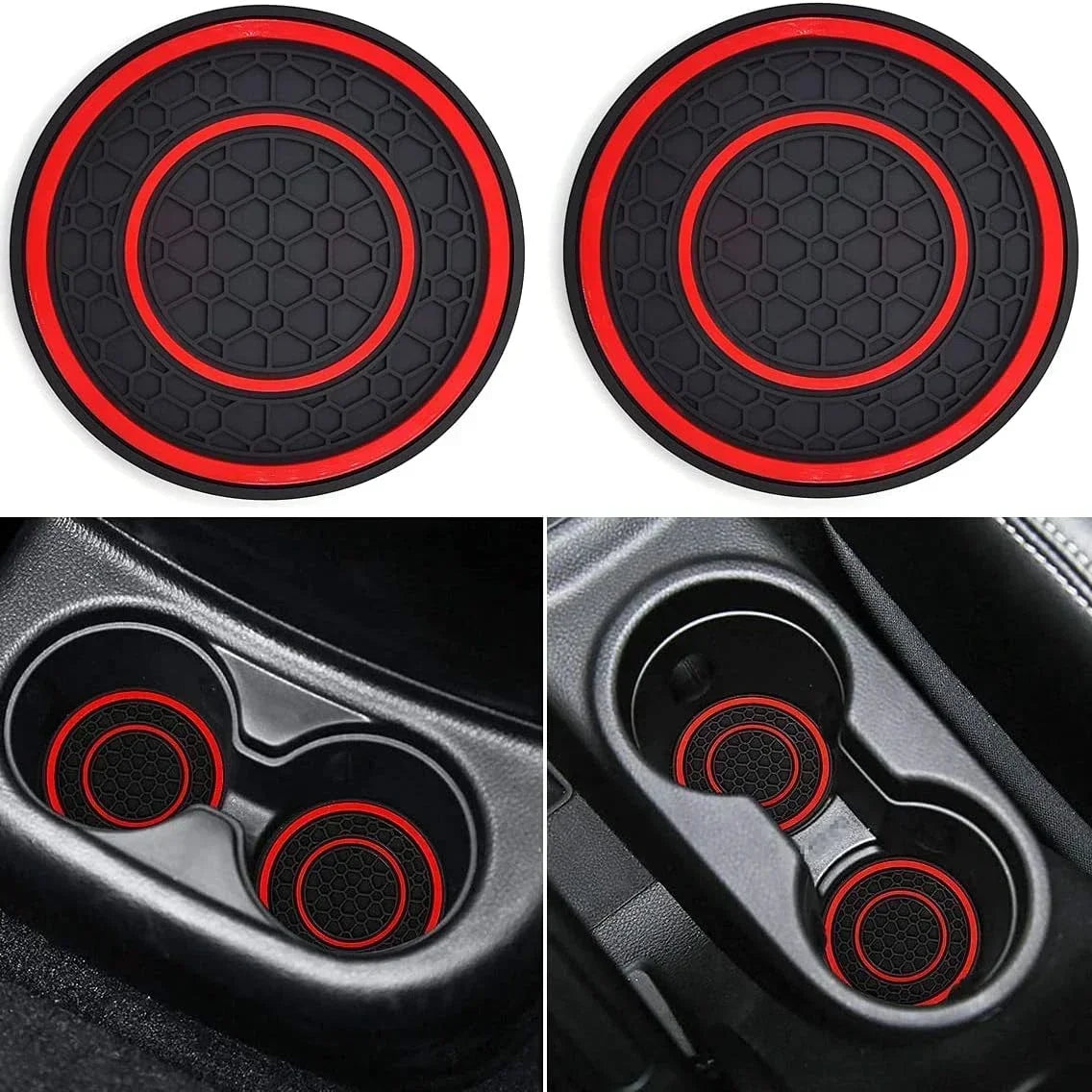 New 2-piece Anti Slip Mat, Car Coaster, Durable Car Cup Holder, Coaster, Universal, Dust-proof Protection for Car Interior