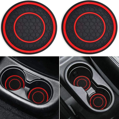 New 2-piece Anti Slip Mat, Car Coaster, Durable Car Cup Holder, Coaster, Universal, Dust-proof Protection for Car Interior