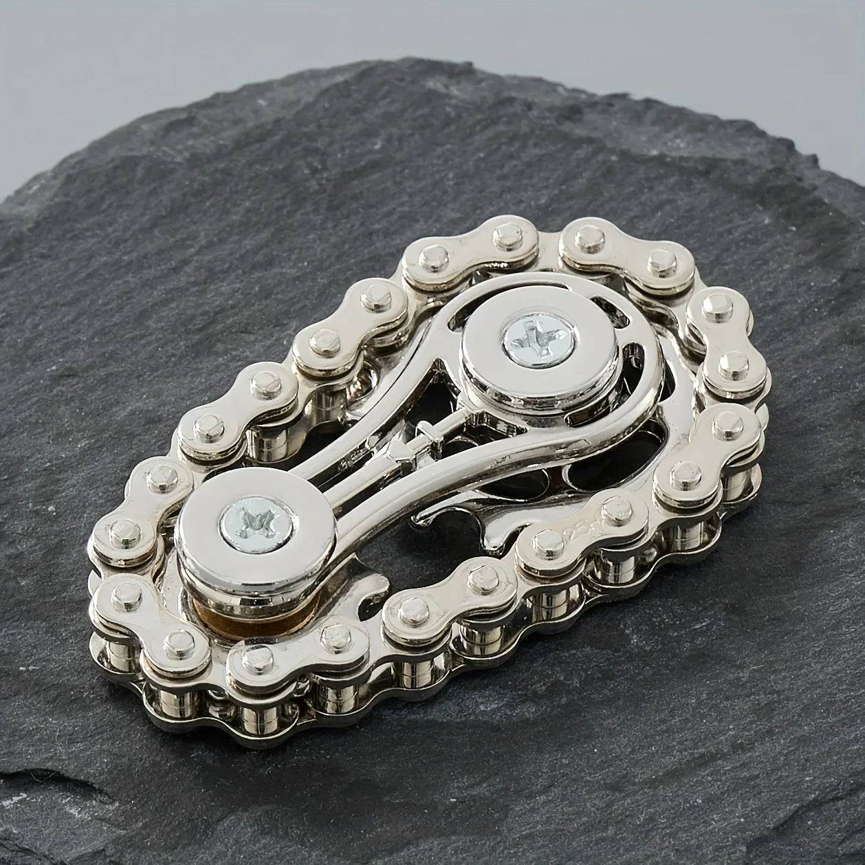 Metal Bike Chain Sprocket Fidget Spinner for Stress Relief