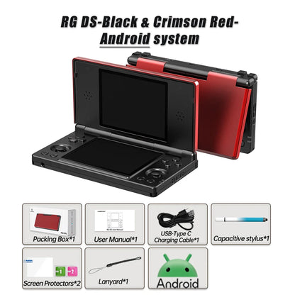 Anbernic RG DS Dual 4.0” IPS Screen Video Game Console Android 14 Support Dual Application On Split Screens & Hall Switch Chip