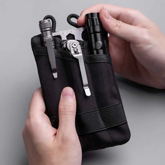 Kosibate Tactical EDC Molle Pouch Mini Wallet Card Key Belt Waist Pack Camping Hiking Hunting Outdoor Coin Purse